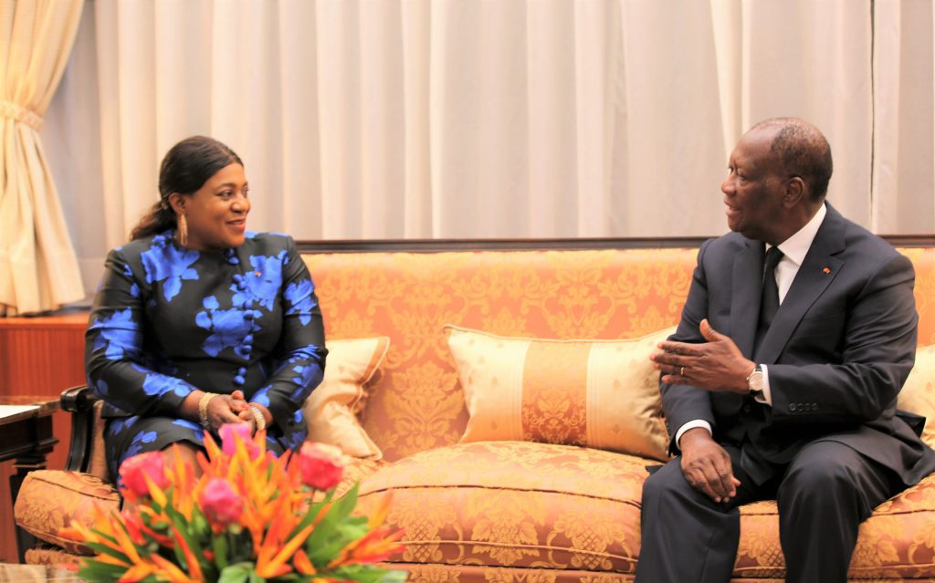 La Présidente de l’Assemblée nationale reçue en audience par le Président Alassane Ouattara
